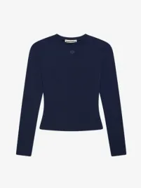 The Couture Club Dames Longsleeve Sculpting Stretch Dark Navy