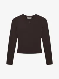 The Couture Club Dames Longsleeve Sculpting Stretch Chocolate
