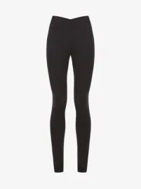 The Couture Club Dames Legging Sculpting Stretch Crossover Chocolate