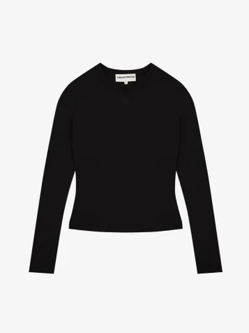Dames Longsleeve Sculpting Stretch Zwart
