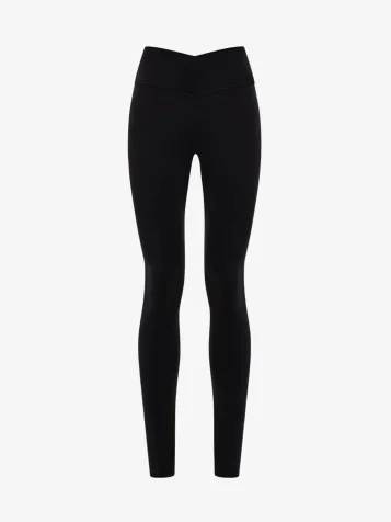 Dames Legging Sculpting Stretch Crossover Zwart