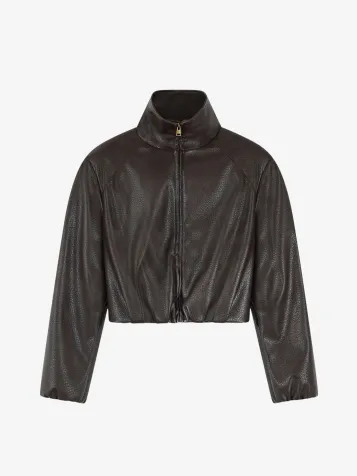Unisex PU Leer Jas Bruin